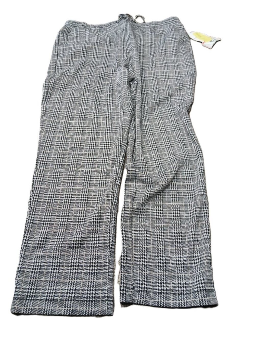 Time and Tru Women's Glen Plaid Drawstring Knit Pants size L(12-14)